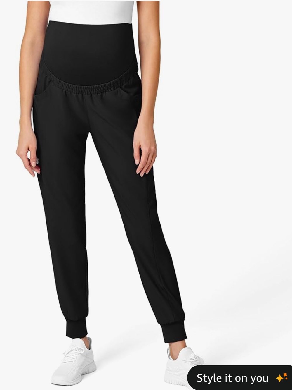 Wink Scrubs Maternity Joggers Pants with 7 Pockets Small W123 WonderWink